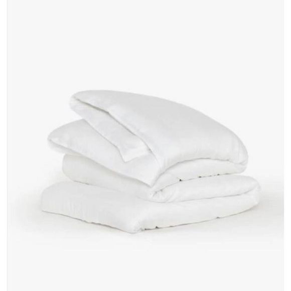 Buffy Breeze Eucalyptus Duvet Cover Full / Queen: 90" x 90" White $149 MSRP - Picture 1 of 4
